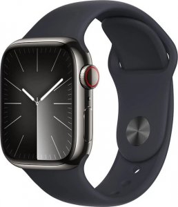 Smartwatch Apple Watch 9 GPS + Cellular 41mm Graphite Stainless Steel Sport M/L Grafitowy  (MRJ93QP/A) 1