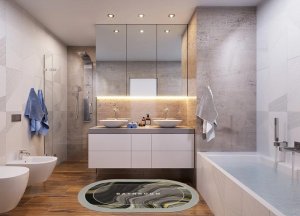 Iteams4Now Mata antypoślizgowa 60x90cm szary 2