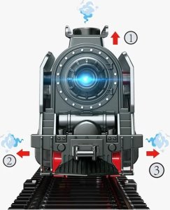 Madej Zestaw z pociągiem 48 elementów smoke, light, sound 2