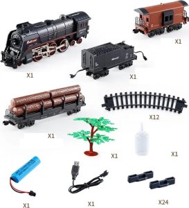 Madej Zestaw z pociągiem 48 elementów smoke, light, sound 6