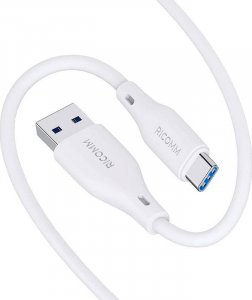 Kabel USB Ricomm USB-A - USB-C 1.2 m Biały (RLS004ACW) 2