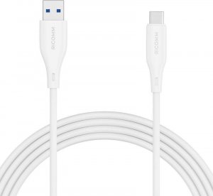 Kabel USB Ricomm USB-A - USB-C 2.1 m Biały (RLS007ACW) 1