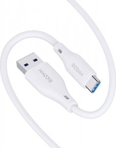 Kabel USB Ricomm USB-A - USB-C 2.1 m Biały (RLS007ACW) 2