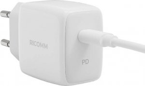 Ładowarka Ricomm Ładowarka sieciowa 25W PD Ricomm RC251 EU, 1xUSB-C + kabel USB-C 2.1m 1
