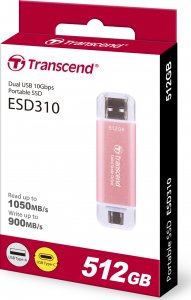 Dysk zewnętrzny SSD Transcend ESD310P 512GB Różowy (TS512GESD310P) 4
