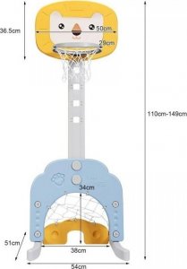 Costway Centrum aktywności dla dzieci 3w1 54 x 51 x 149cm 3