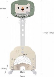 Costway Centrum aktywności dla dzieci 3w1 54 x 51 x 149cm 3