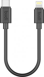 Kabel USB Budi USB-C - Lightning 0.25 m Czarny (023TL025) 1