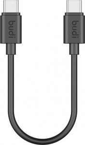Kabel USB Budi USB-C - USB-C 0.25 m Czarny (023TT025) 1