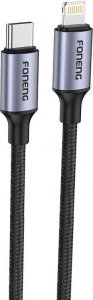 Kabel USB Foneng USB-C - Lightning 1.2 m Czarny (X95 1.2m C-L) 1