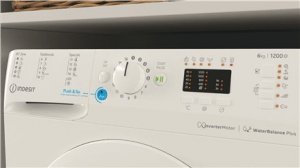 Pralka Indesit INDESIT Washing machine BWSA 61294 W EU N Energy efficiency class C, Front loading, Washing capacity 6 kg, 1151 RPM, Depth 42.5 cm, Width 59.5 cm, Display, Big Digit, White one size 1