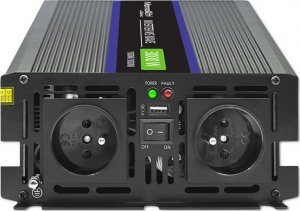 Przetwornica Qoltec Przetwornica napięcia Monolith 3000 MS Wave | 12V na 230V | 1500/3000W | USB 5