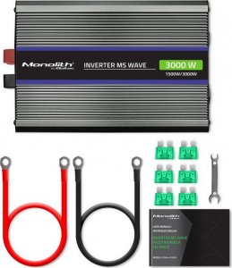Przetwornica Qoltec Przetwornica napięcia Monolith 3000 MS Wave | 12V na 230V | 1500/3000W | USB 6