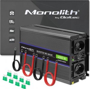 Przetwornica Qoltec Przetwornica napięcia Monolith 4000 MS Wave | 12V na 230V | 2000/4000W | USB 8