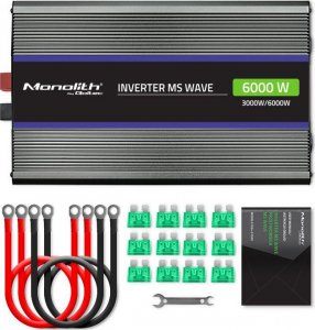 Przetwornica Qoltec Przetwornica napięcia Monolith 6000 MS Wave | 12V na 230V | 3000/6000W | USB 6