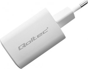 Ładowarka Qoltec Ładowarka sieciowa 65W GaN ULTRA | 5-20V | 2.25-3.25A | 1 x USB typ C PD | 1 x USB QC 3.0 | Biała 2
