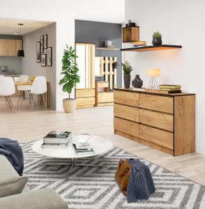 Fabryka Mebli Akord Komoda K 140 cm 6 szuflad - dąb craft 4
