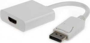 Adapter USB Gembird Gembird A-DPM-HDMIF-002-W adapter kablowy 0,1 m DisplayPort HDMI Typu A (Standard) Biały 1