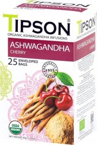 Tipson ASHWAGANDHA Bio herbata ADAPTOGEN STRES wiśnia 1