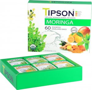 Tipson Zestaw herbat Bio MORINGA 6 SMAKÓW 60szt. PREZENT 1