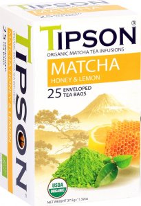 Tipson Tipson MATCHA HONEY LEMON herbata zielona MIÓD BIO 1