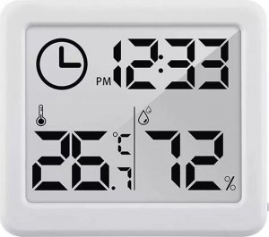 GreenBlue Termometr/higrometr z funkcjš zegara GB384W Biały 1