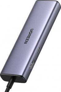HUB USB Ugreen CM512 1x RJ-45 1x USB-C PD 1x HDMI  + 3x USB-A 3.0 (15598) 2
