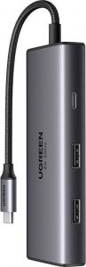 HUB USB Ugreen CM498 1x USB-C 1x USB-C PD 2x HDMI  + 2x USB-A 3.0 (15852) 2