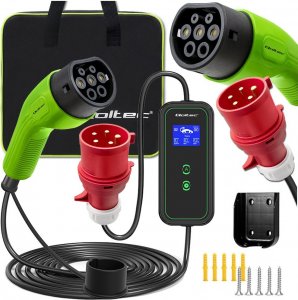 Ładowarka Qoltec Mobilna do samochodów EV 2w1 Typ 2, 7kW, 230V, CEE 5 PIN 8