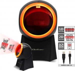 Czytnik kodów kreskowych Qoltec Stacjonarny czytnik kodów kreskowych 1D | 2D 6