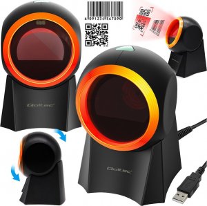 Czytnik kodów kreskowych Qoltec Stacjonarny czytnik kodów kreskowych 1D | 2D 7