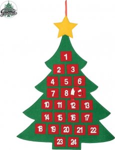 Kalendarz adwentowy Choinka zielona świąteczna 1