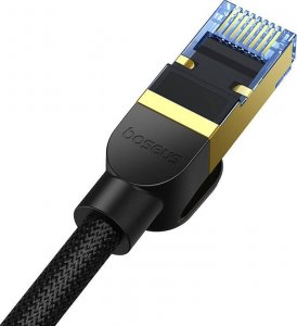 Baseus Kabel sieciowy w oplocie kat. 7 Baseus Ethernet RJ45, 10Gbps, 20m (czarny) 7