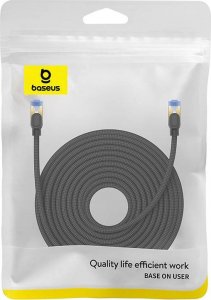 Baseus Kabel sieciowy w oplocie kat. 7 Baseus Ethernet RJ45, 10Gbps, 20m (czarny) 8