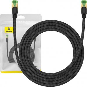 Baseus Kabel sieciowy w oplocie kat. 8 Baseus Ethernet RJ45, 40Gbps, 2m (czarny) 1