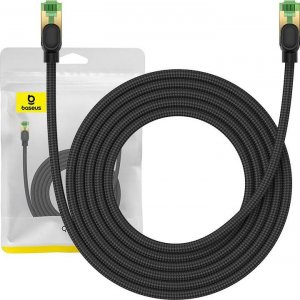 Baseus Kabel sieciowy w oplocie kat. 8 Baseus Ethernet RJ45, 40Gbps, 3m (czarny) 1