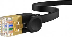 Baseus Płaski kabel sieciowy Baseus Ethernet RJ45, Gigabit, Cat.7, 2 m (czarny) 4