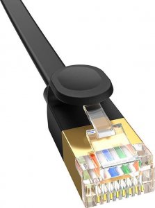 Baseus Płaski kabel sieciowy Baseus Ethernet RJ45, Gigabit, Cat.7, 2 m (czarny) 6