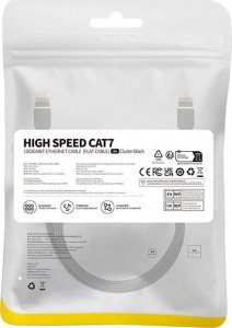 Baseus Płaski kabel sieciowy Baseus Ethernet RJ45, Gigabit, Cat.7, 2 m (czarny) 9