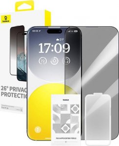 Baseus Szkło hartowane prywatyzujące Baseus Diamond iPhone 15 1