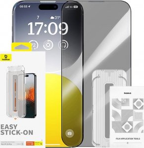 Baseus Szkło hartowane prywatyzujące Baseus Sapphire iPhone 15 Pro 1