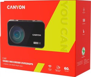 Wideorejestrator Canyon Canyon DVR25GPS, 3.0'' IPS (640x360), touch screen, WQHD 2.5K 2560x1440@60fps, NTK96670, 5 MP CMOS Sony Starvis IMX335 image sensor, 5 MP camera, 140° Viewing Angle, Wi-Fi, GPS, Video camera database, USB Type-C, Supercapacitor 11