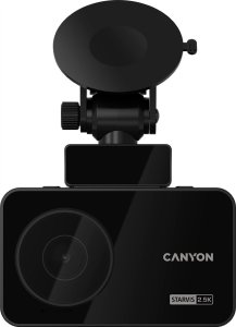 Wideorejestrator Canyon Canyon DVR25GPS, 3.0'' IPS (640x360), touch screen, WQHD 2.5K 2560x1440@60fps, NTK96670, 5 MP CMOS Sony Starvis IMX335 image sensor, 5 MP camera, 140° Viewing Angle, Wi-Fi, GPS, Video camera database, USB Type-C, Supercapacitor 6