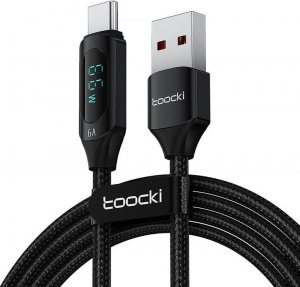 Kabel USB Toocki USB-A - USB-C 1 m Czarny (TXCT-XY01) 1