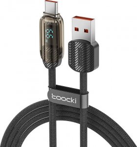 Kabel USB Toocki USB-A - USB-C 1 m Czarny (TXCTYX05) 1