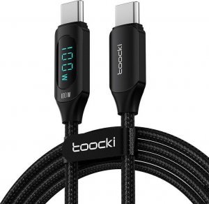 Kabel USB Toocki USB-C - USB-C 1 m Czarny (TXCTT1-XY01) 1