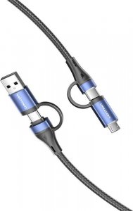 Kabel USB Vention USB-A + USB-C - microUSB + USB-C 2 m Czarny (CTLLH) 2