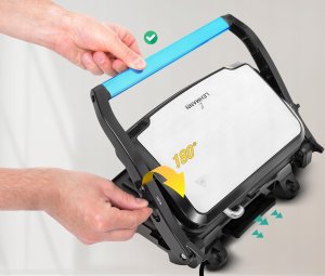 Grill elektryczny Lehmann GRILL ELEKTRYCZNY OPIEKACZ PANINI 2200W ROZKŁADANY 3