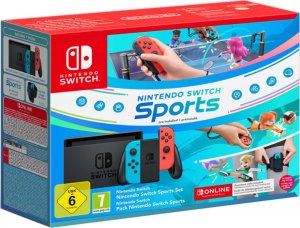 Nintendo Switch Neon + Switch Sports + 3M NSO 2
