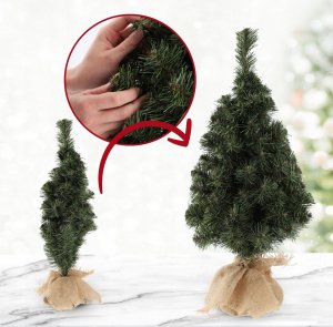 Kadax Choinka sztuczna Mała Juta 60 cm Zielona Ozdobna 13